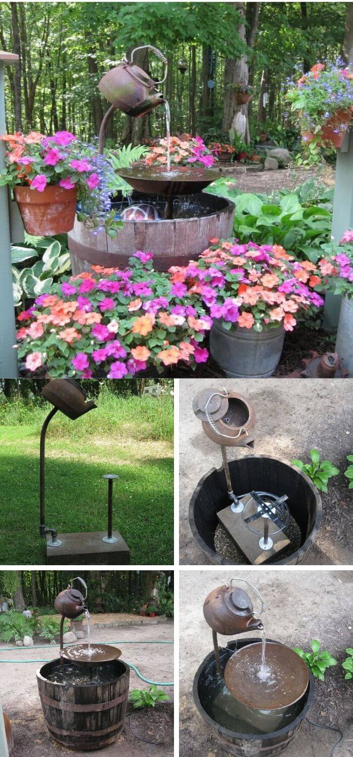 15+ Stunning DIY Garden Fountain Landscaping Ideas and