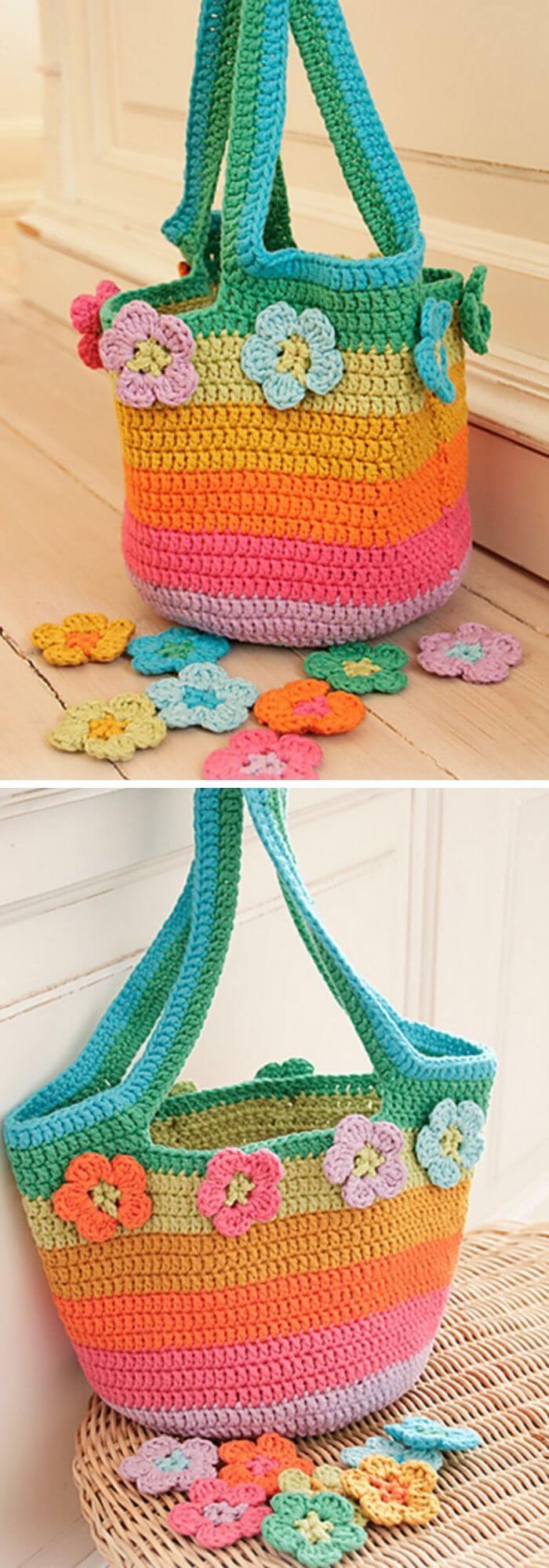 crochet mochila look bags