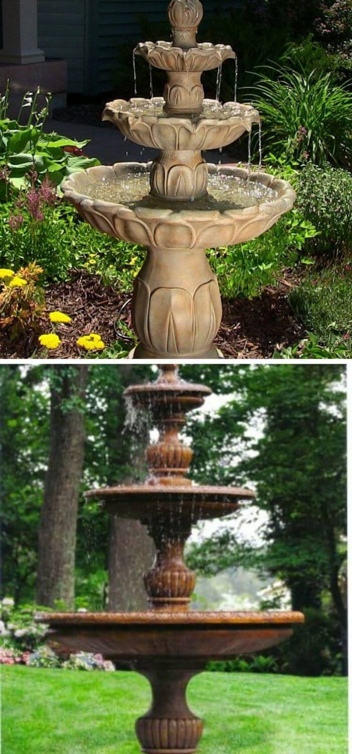 15+ Stunning DIY Garden Fountain Landscaping Ideas and