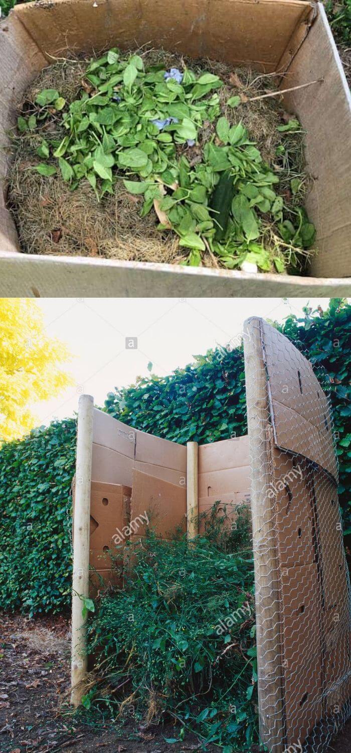Upcycled Cardboard Box Compost Bin
