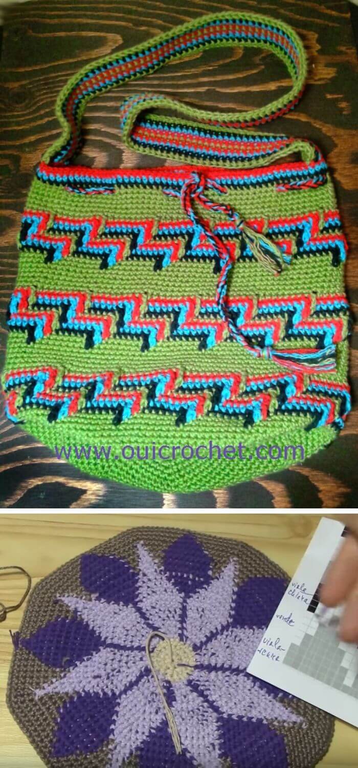 The crochet mochila bag