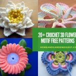 20+ Best Crochet 3D Flower Motif Free Patterns