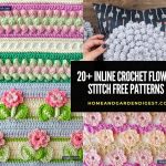 20+ Best Inline Crochet Flower Stitch Free Patterns