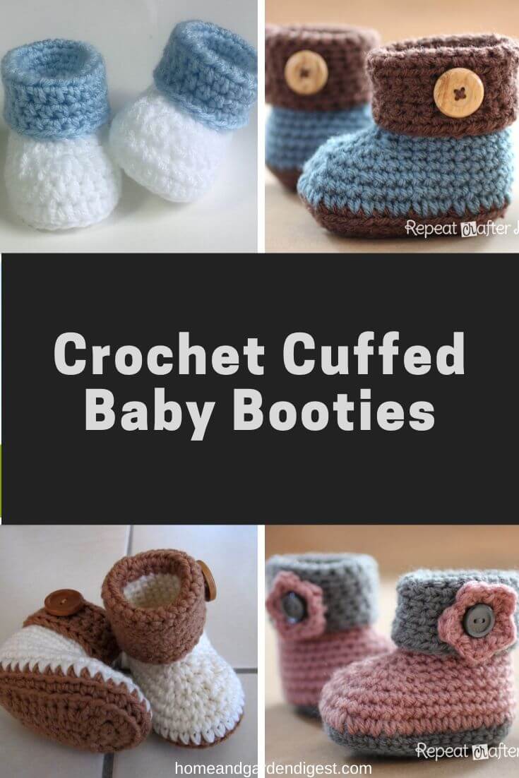 20+ Crochet Baby Booties Slippers Free Patterns For