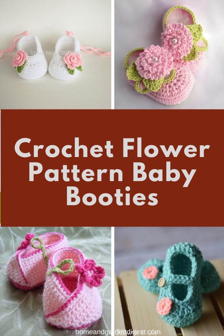 crochet baby flower sandals