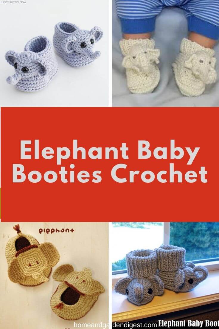 crochet elephant booties