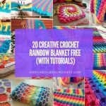20 Creative Crochet Rainbow Blanket Free (With Tutorials)