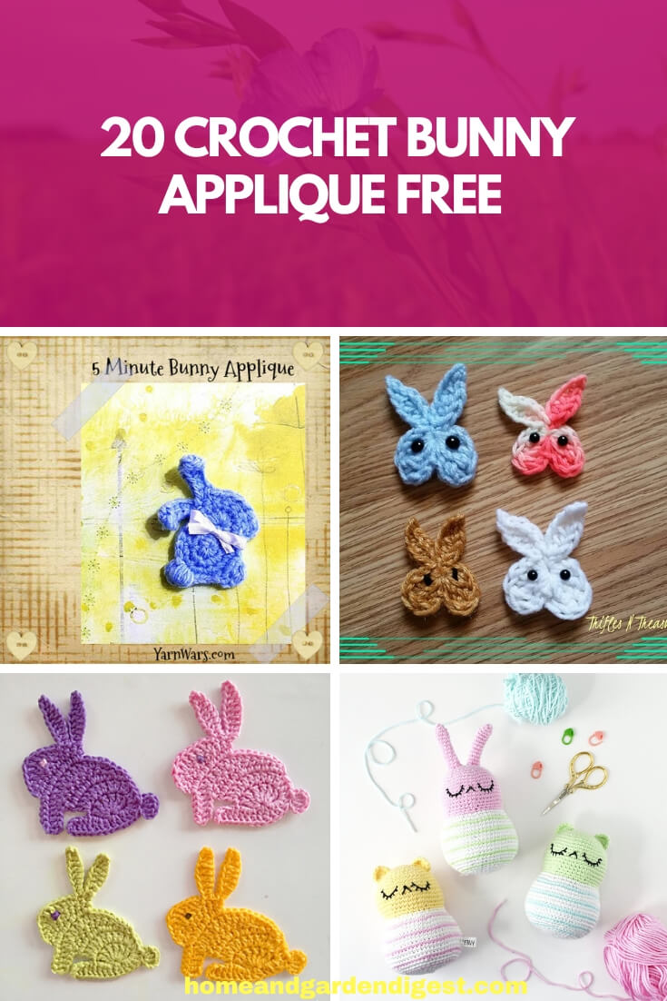 20 Crochet Bunny Applique Free Patterns (With Instructions) For 2021