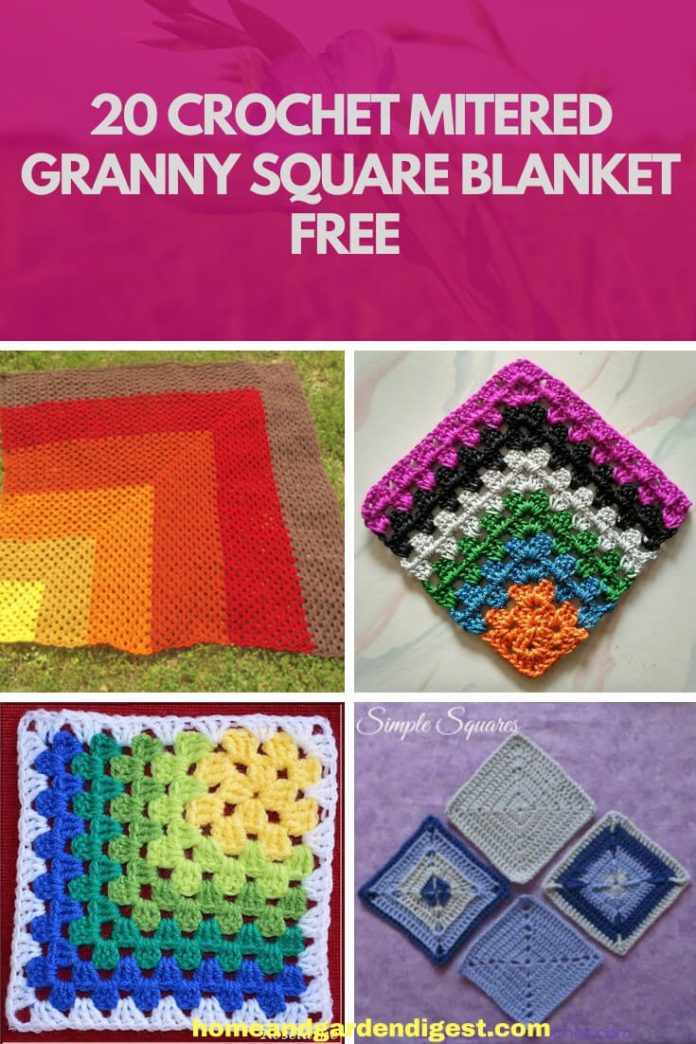 20+ Crochet Mitered Granny Square Blanket Free Patterns For 2022