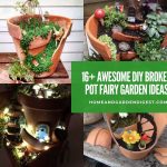 16+ Awesome DIY Broken Pot Fairy Garden Ideas