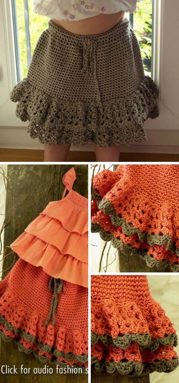 20+ Creative Crochet Girl's Skirt Free Patterns (With Instructions)