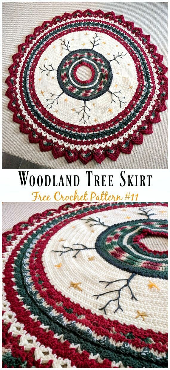 Gingerbread Tree Skirt Crochet Pattern– Maggie's Crochet