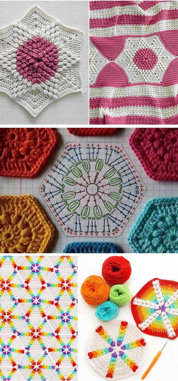 15+ Creative Crochet Hexagon Motif Free Patterns (With Instructions)