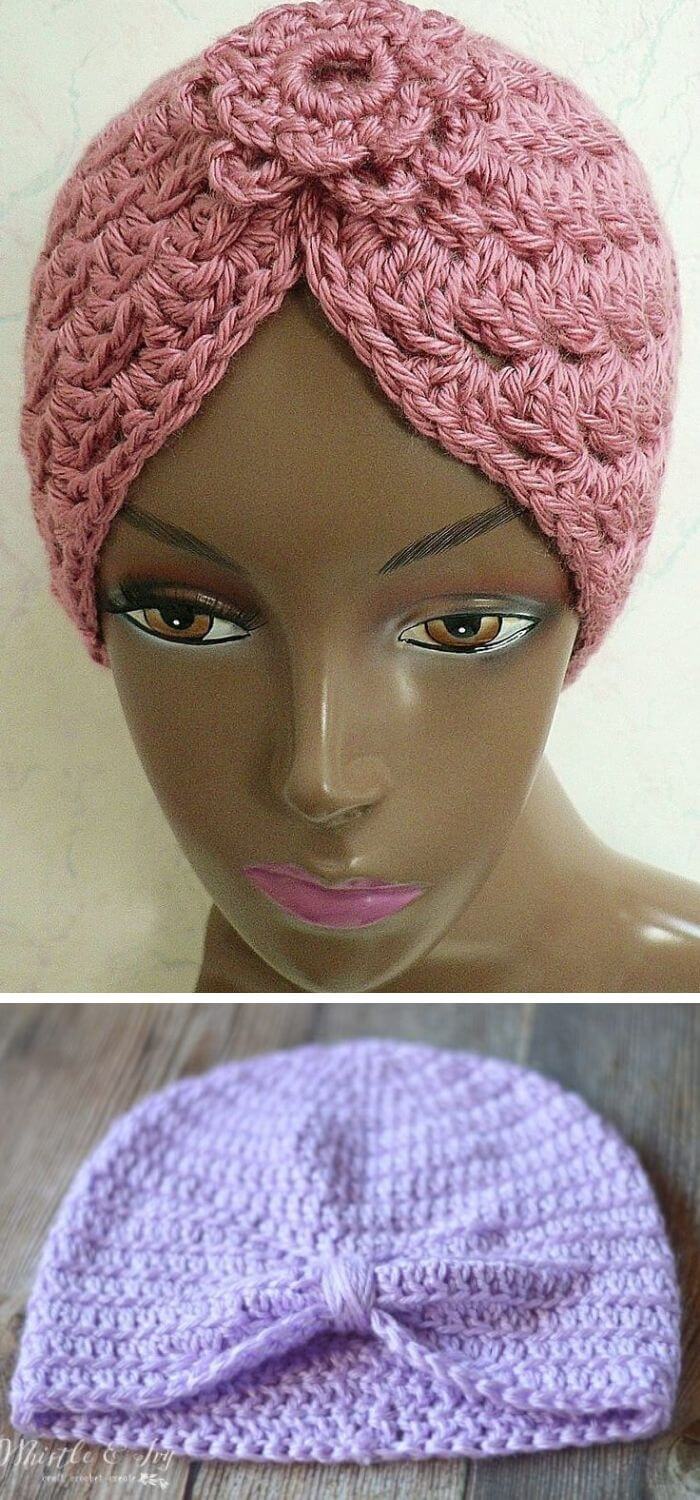 free crochet chemo turban pattern