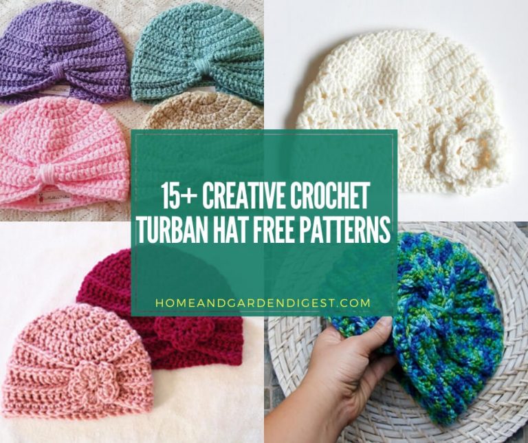 15+ Creative Crochet Turban Hat Free Patterns (With Instructions)