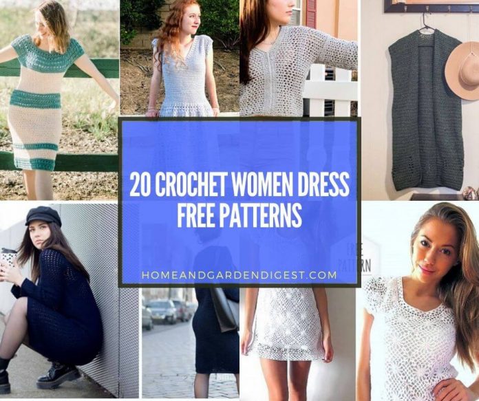 20 Crochet Women Dress Free Patterns