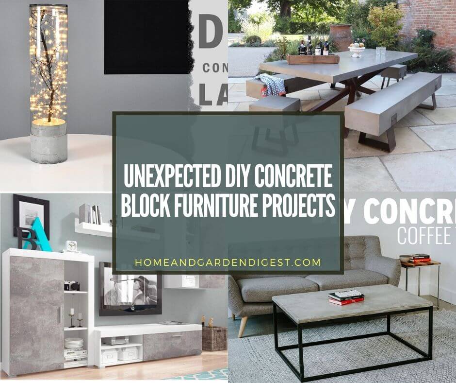 Unexpected Diy Concrete Block Furniture, Cinder Block Furniture Plans