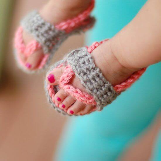 Download 20 Crochet Baby Flip Flop Sandals Free Patterns For 2020