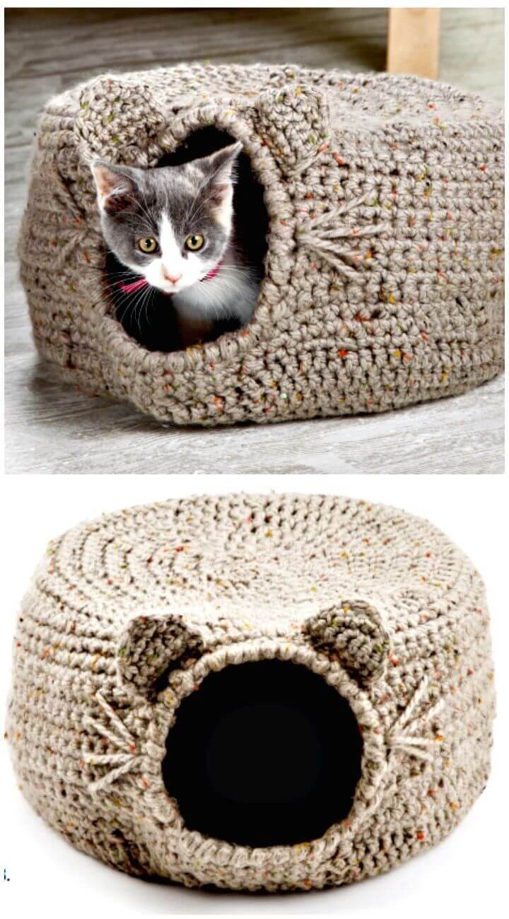Crochet Cat House and Nest Bed Patterns For