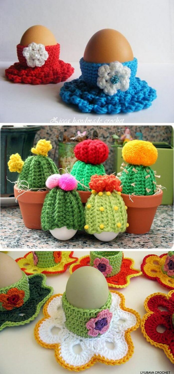 11 Crochet Easter Egg Cozy Cover & Holder Free Patterns