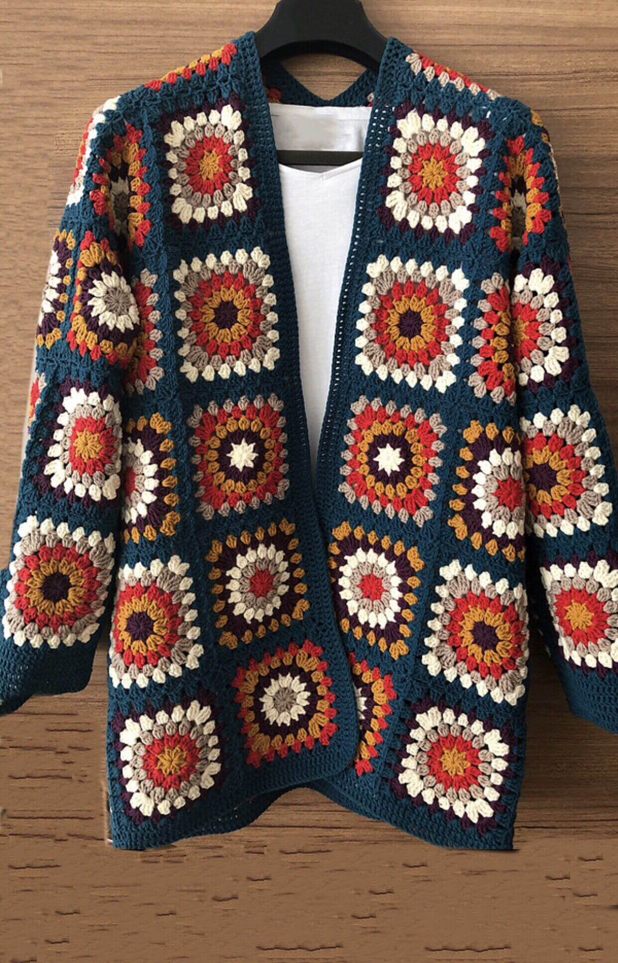 15 Crochet Granny Square Jacket Cardigan Free Pattern