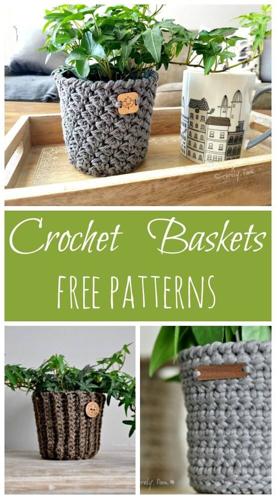 20 Crochet Plant Pot Cosy Cover Free Pattern For