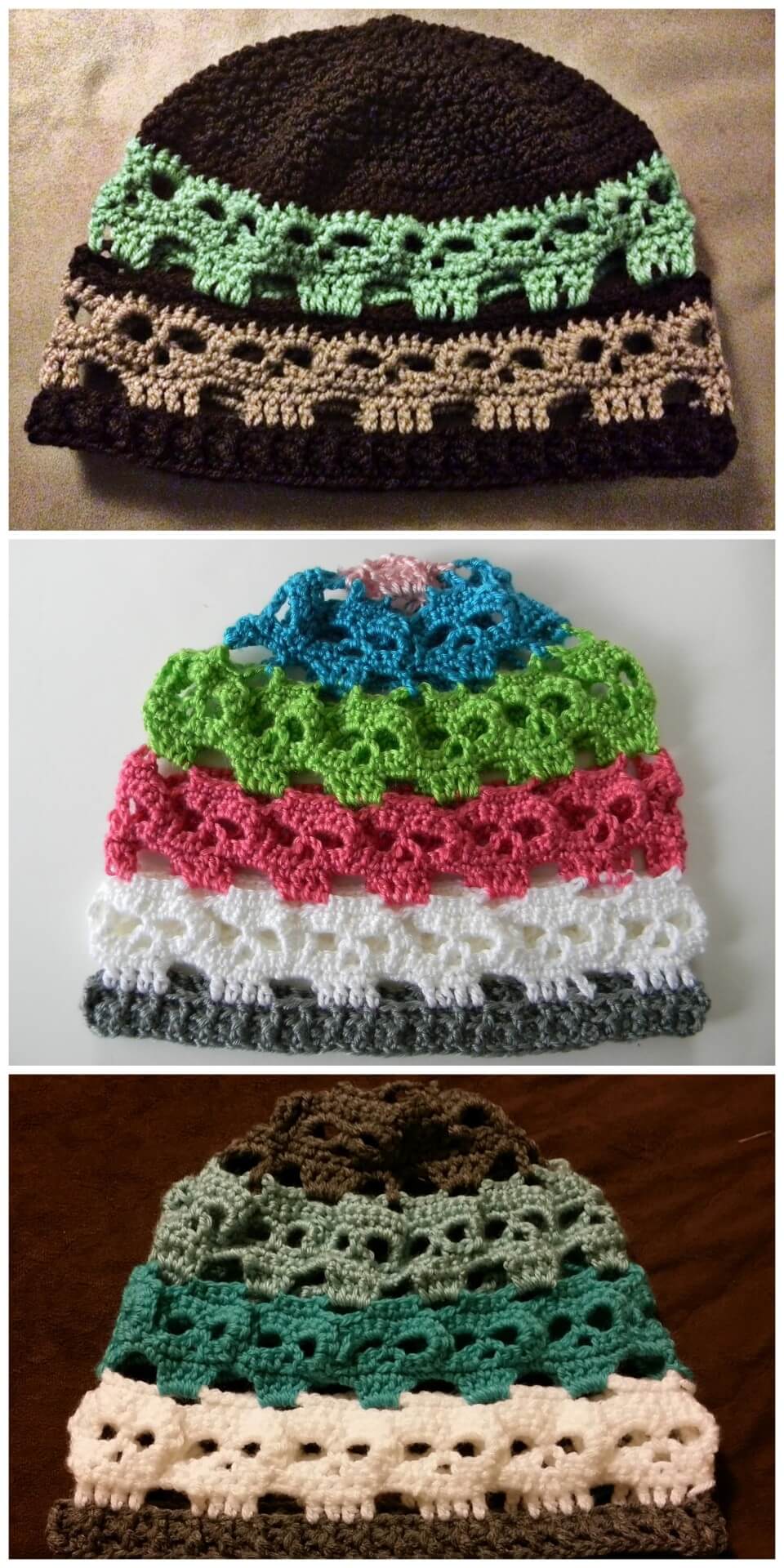 crochet skull beanie pattern free