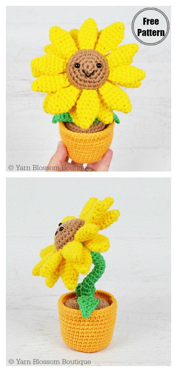 19 Crochet Amigurumi Plant Free Patterns For