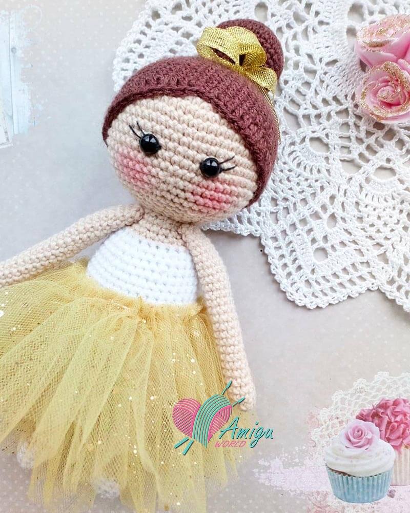 crochet wooden doll