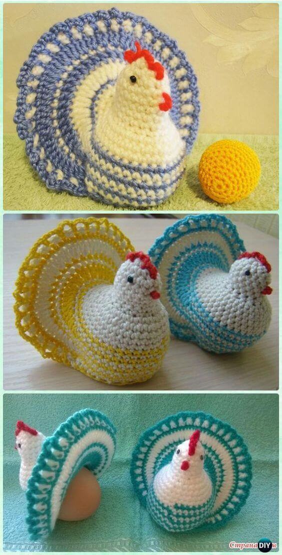 11 Crochet Easter Egg Cozy Cover & Holder Free Patterns