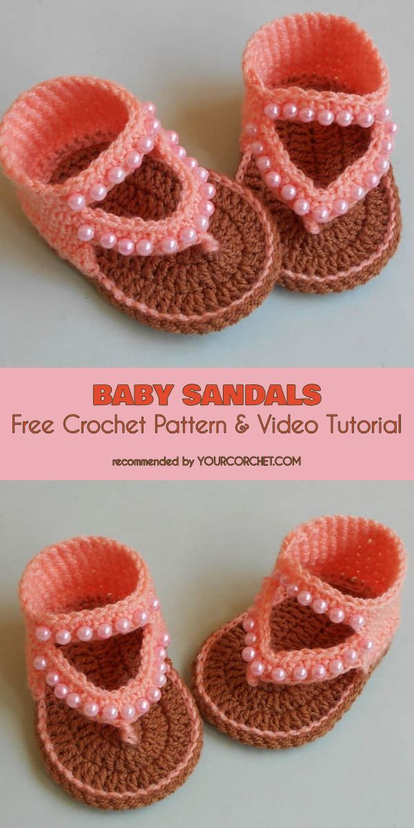 crochet baby flip flops free pattern