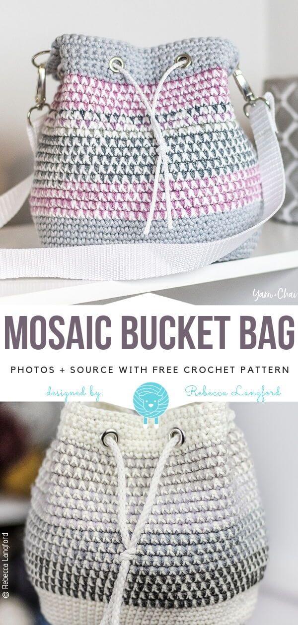 10 Crochet Drawstring Bags Free Patterns For