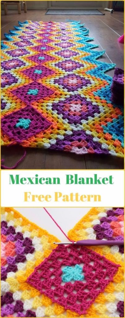 20+ Creative Crochet Block Blanket Free Patterns (With Tutorials)