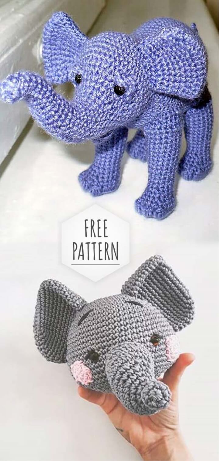 crochet stuffed elephant pattern