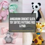 Amigurumi Crochet Sloth Toy Softies Patterns