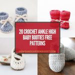 20 Crochet Ankle High Baby Booties Free Patterns