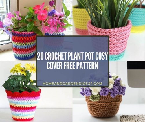 20 Crochet Plant Pot Cosy Cover Free Pattern For 2022