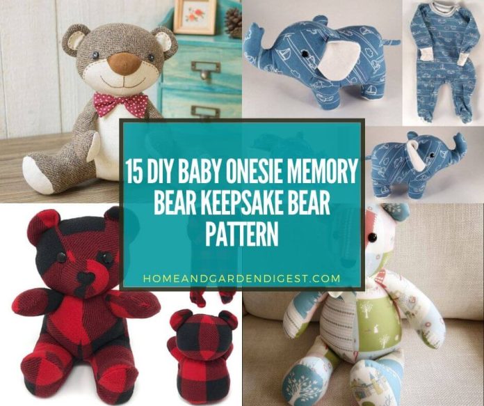 DIY Baby onesie Memory Bear Keepsake Bear Pattern