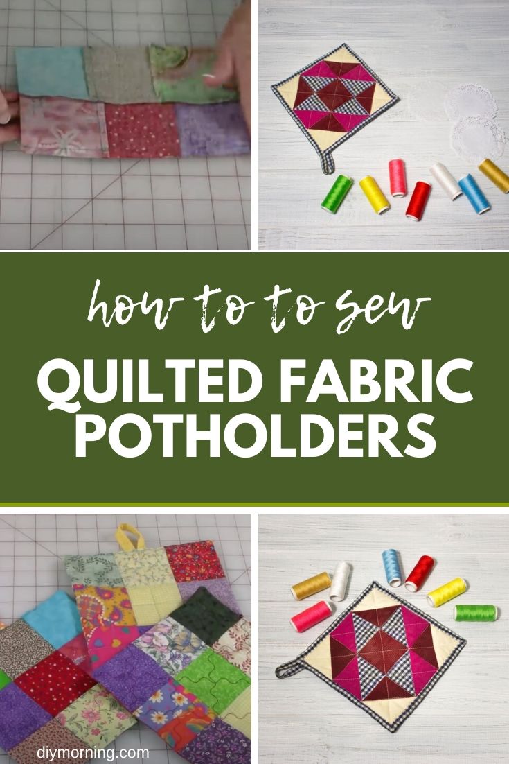 how to sew easy quilted fabric potholders