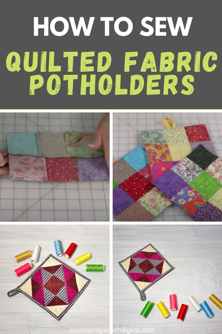 how to sew quilted fabric potholders