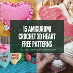 15 Amigurumi Crochet 3D Heart Free Patterns
