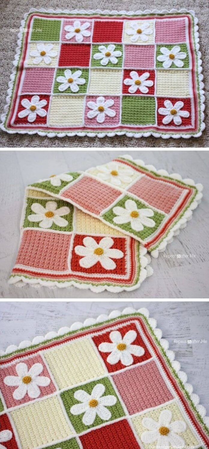 15 Crochet Flower Blanket Free Patterns & Instructions (With Pictures)