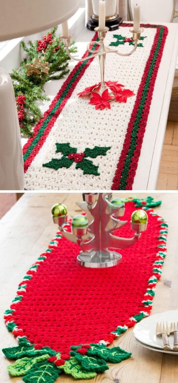 15 Crochet Table Runner Free Patterns & Instructions (With Pictures)