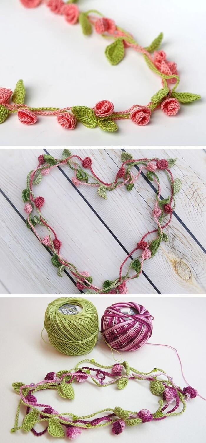 15 Crochet Necklace Free Patterns and Instructions (With Pictures)