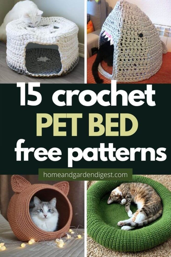 Crochet Pet Bed Pattern Free Patterns & Paid - Passionate Pursuits Post