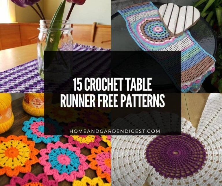 15 Crochet Table Runner Free Patterns & Instructions (With Pictures)