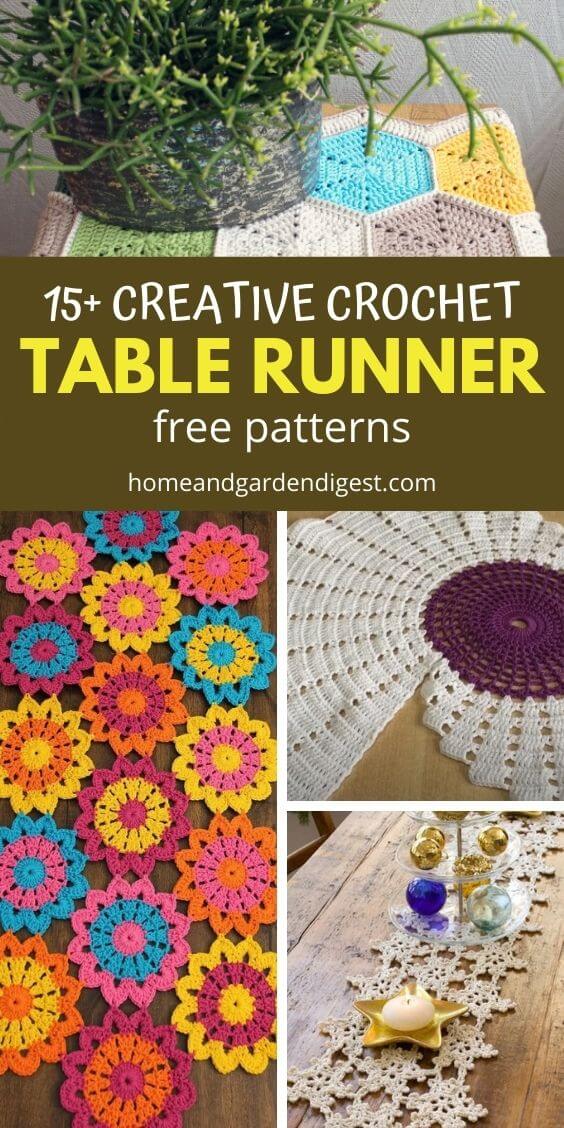 15 Crochet Table Runner Free Patterns & Instructions (With Pictures)