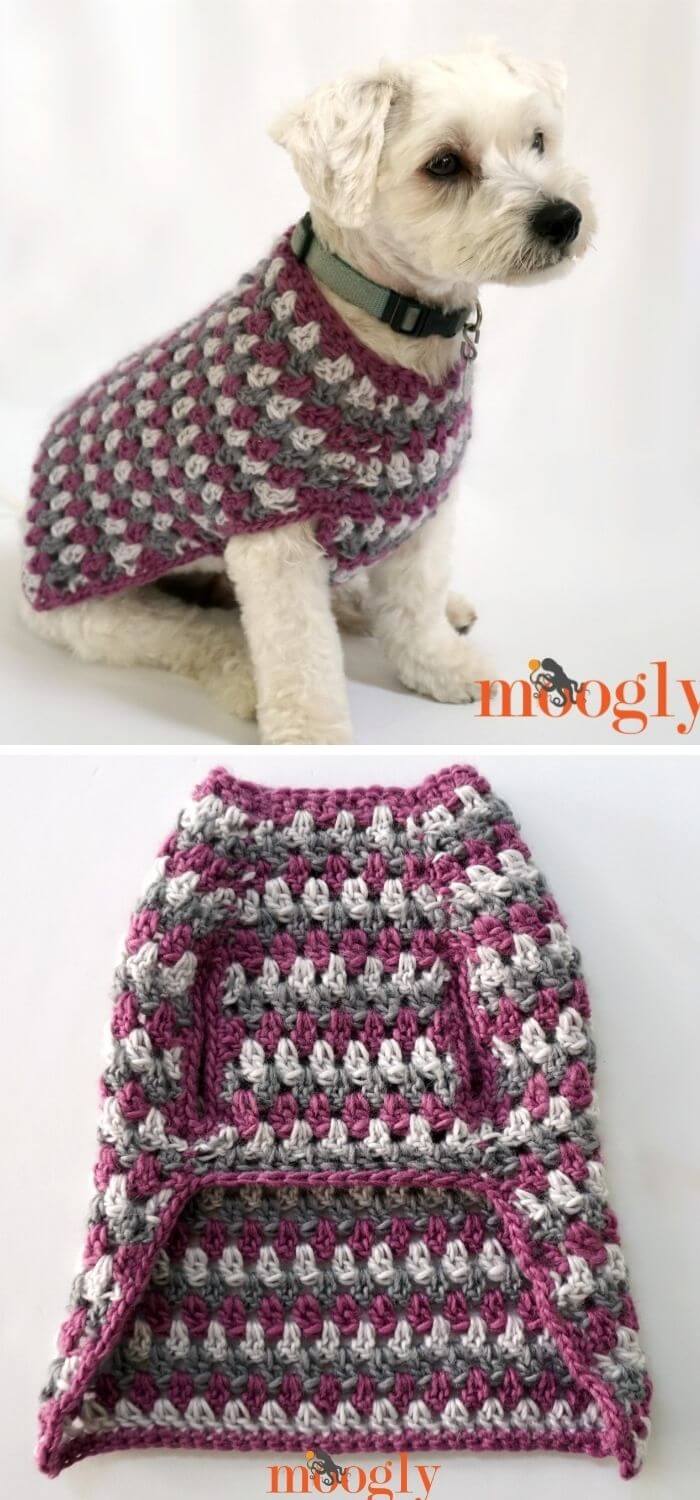 crochet small dog sweater pattern free