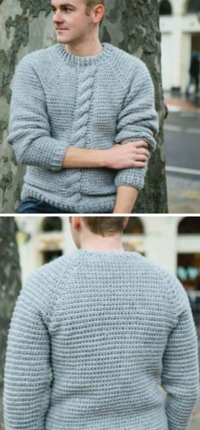 15 Best Crochet Men Sweater Free Patterns & Instructions (With Pictures)