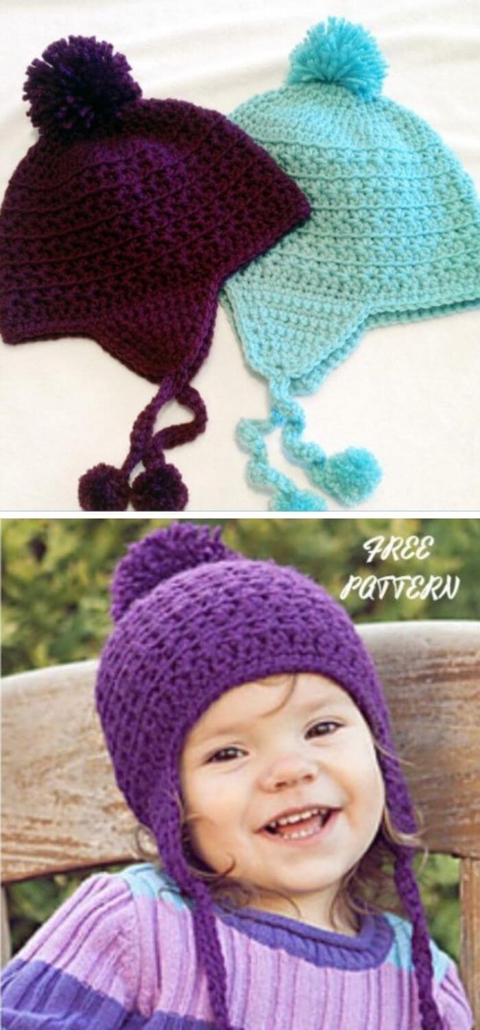 15 Crochet Earflap Hat Free Patterns & Instructions (With Photos)